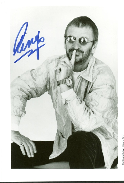 The Beatles: Ringo Starr Signed 4" x 6" Black & White Photograph (TPA Guaranteed)