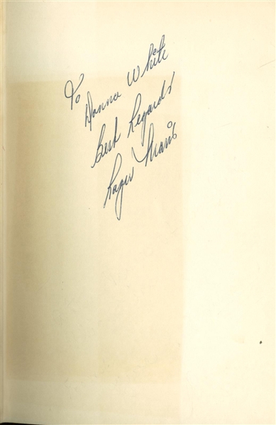 Roger Maris Vintage Signed Kansas City Athletics Hardcover Book (TPA Guaranteed)