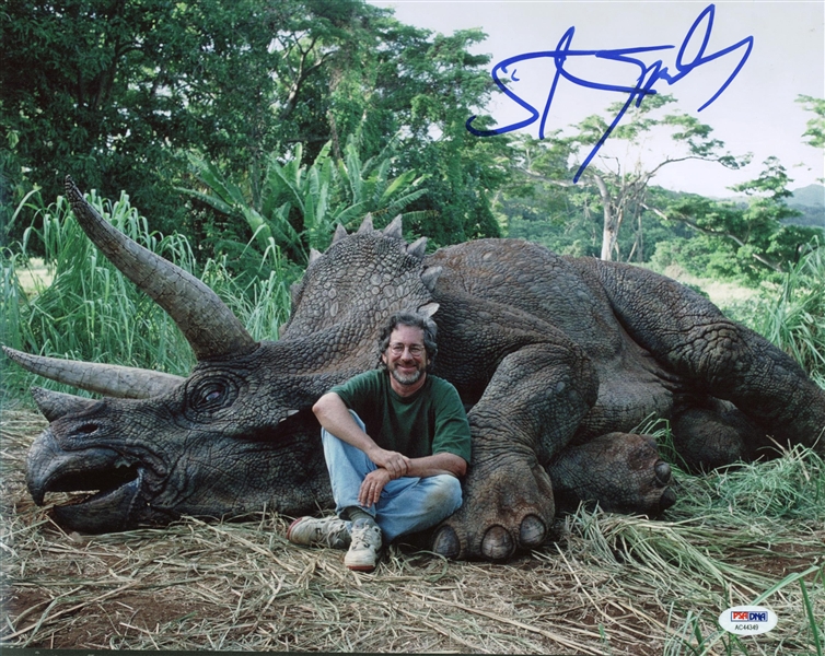 Steven Spielberg Signed 11" x 14" Jurassic Park Photograph (PSA/DNA)