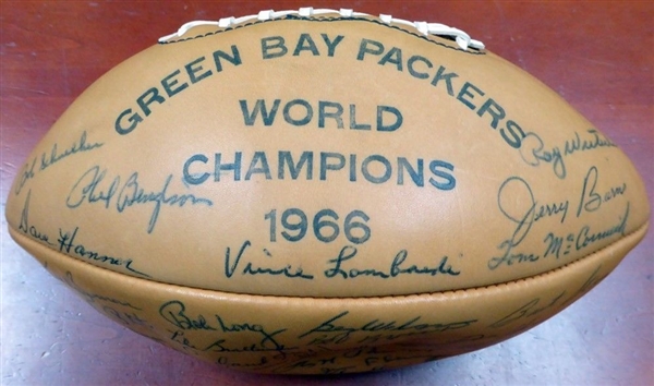 Super Bowl Champion 1966/67 Green Bay Packers Stunning Team-Signed Football w/ Vince Lombardi! (JSA)