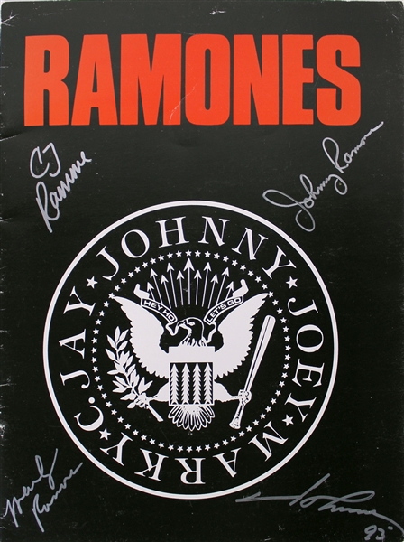 The Ramones Group Signed 1993 Tour Program (BAS/Beckett)