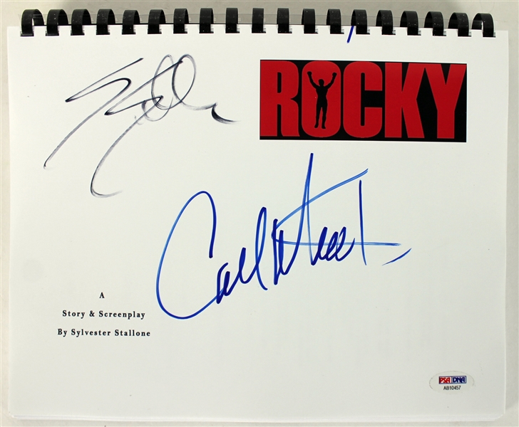 Sylvester Stallone and Carl Weathers Signed Rocky Script (PSA/DNA)