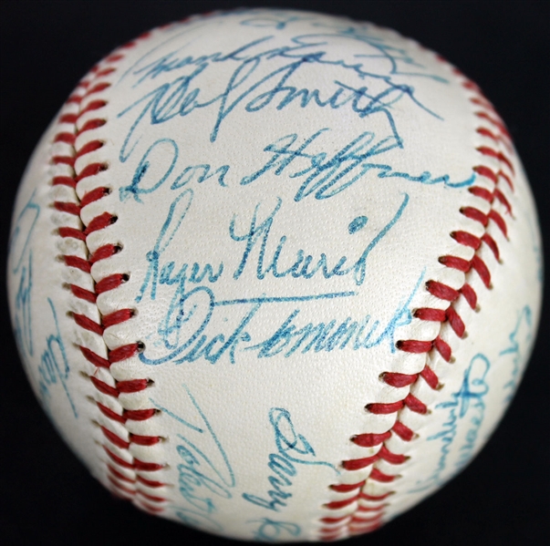 1958 Kansas City As Team Signed OAL (Harridge) Baseball w/ 29 Sigs (BAS/Beckett)