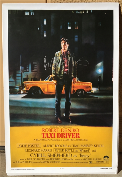 Robert De Niro Superb Signed "Taxi Driver" Movie Poster (Beckett/BAS Guaranteed)