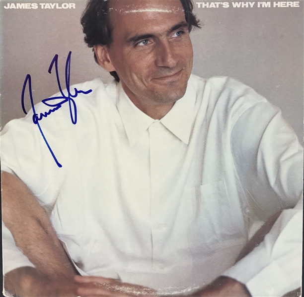James Taylor Signed "Thats Why Im Here" Album Cover (JSA)
