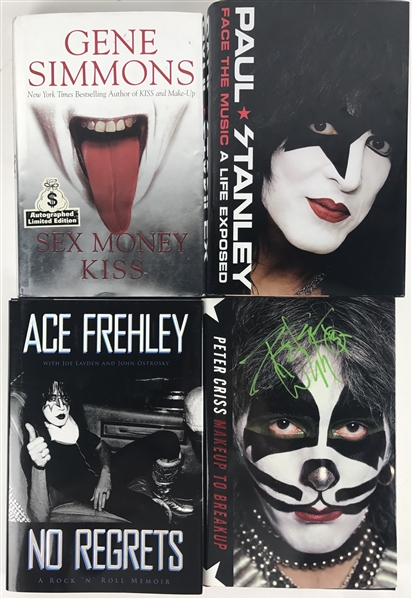 KISS Lot of Signed Autobiographies--One from Each Original Member incl. Simmons, Stanley, Frehley & Criss! (Beckett/BAS Guaranteed)