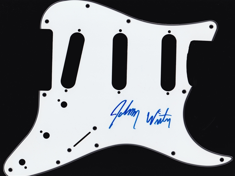 Johnny Winter Signed Strat Style Pickguard (Beckett/BAS Guaranteed)