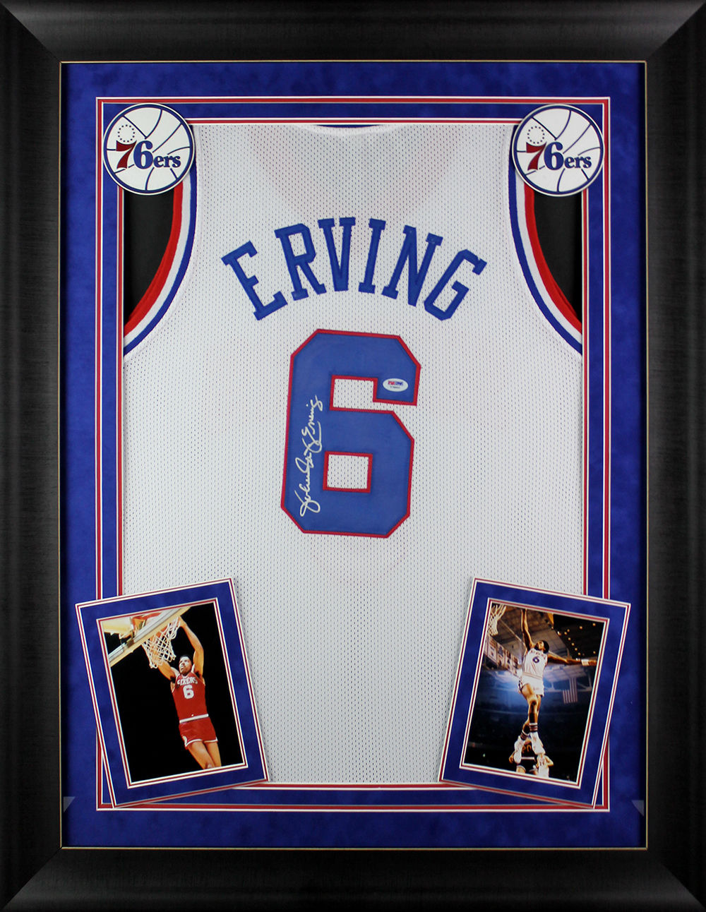 Lot Detail Julius Dr J Erving Signed 76ers Jersey In Custom Framed