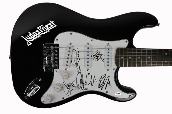 Judas Priest Group-Signed Stratocaster-Style Guitar (PSA/DNA)