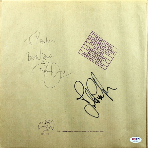 Led Zeppelin: Robert Plant & John Paul Jones Dual-Signed "In Through the Out Door" Album (PSA/DNA)