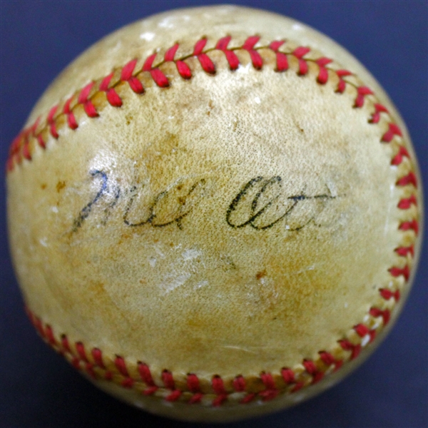 RARE Mel Ott Signed ONL (Frick) Baseball (PSA/DNA)