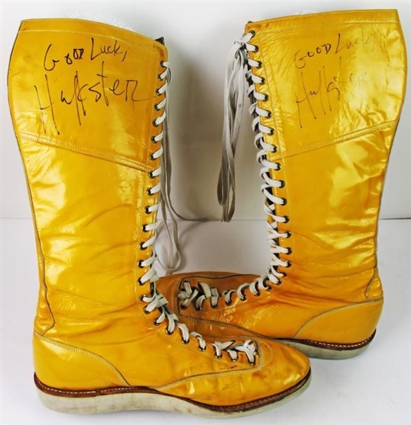 Hulk Hogan Personally Owned, Worn & Signed Wrestling Boots from "Summerslam 1989" (PSA/DNA)