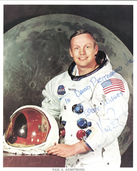 Apollo 11: Neil Armstrong Signed & Inscribed 8" x 10" Official NASA Portrait Photo (PSA/DNA)
