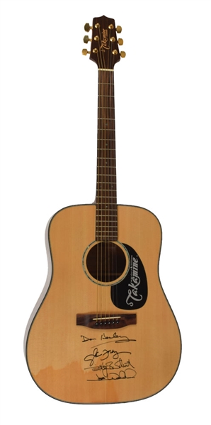 The Eagles Group Signed Takamine Acoustic Guitar w/ Henley, Walsh, Frey & Schmit (Beckett)