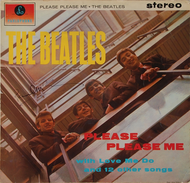 The Beatles: Paul McCartney Signed "Please Please Me" Album w/ Rare On The Cover Autograph! (Beckett/BAS Guaranteed)
