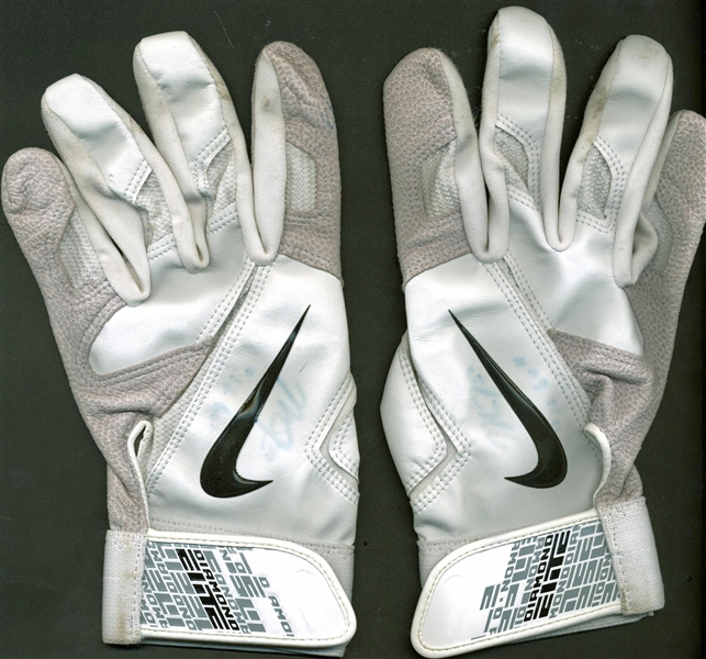 Mike Trout Game Used/Worn & Signed 2012 Rookie Batting Gloves (Trout & Beckett)