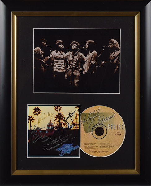 The Eagles Group Signed Hotel California CD Booklet w/ All 5 Members! (JSA)