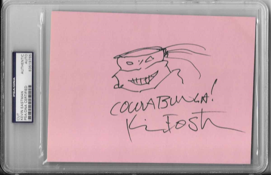 Teenage Mutant Ninja Turtles: Kevin Eastman Signed & Hand Drawn 5" x 7" Sketch (PSA/DNA Encapsulated)