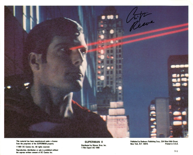 Christopher Reeve Signed 8" x 10" B&W "Superman II" Promotional Photo (JSA)