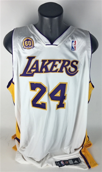 Kobe Bryant Game Used/Worn & Signed 2007/08 Los Angeles Lakers Jersey (DC Sports & LA Lakers)