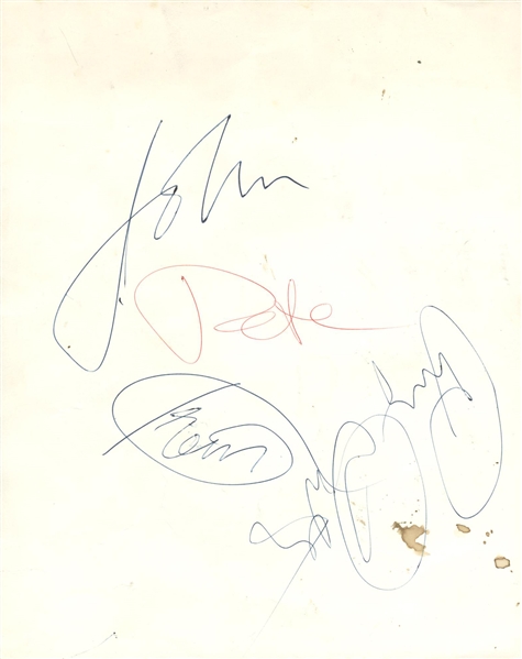 The Who Group Signed 8" x 10" c. 1960s Black & White Promotional Photograph w/ Moon! (Beckett/BAS Guaranteed)