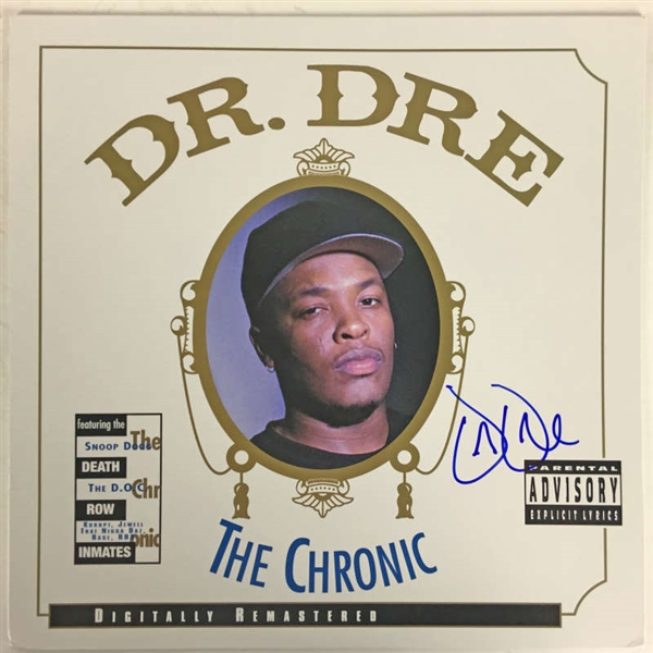 Dr. Dre Rare Near-Mint Signed "The Cronic" Album (PSA/DNA)