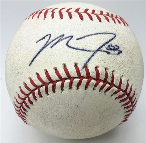 Mike Trout Signed & Game Used 2011 Pre-Rookie Spring Training OML Baseball (JSA)