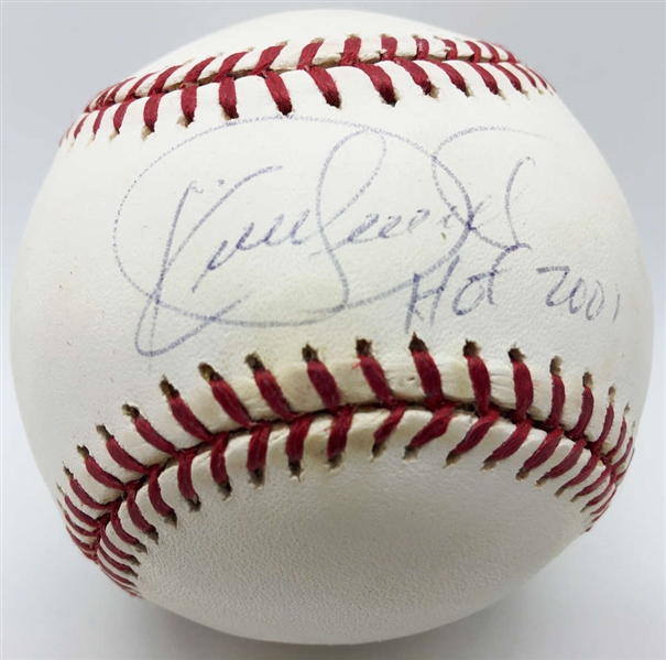 Kirby Puckett Rare Signed OML Baseball w/ "HOF 2001" Inscription (Steiner Sports)