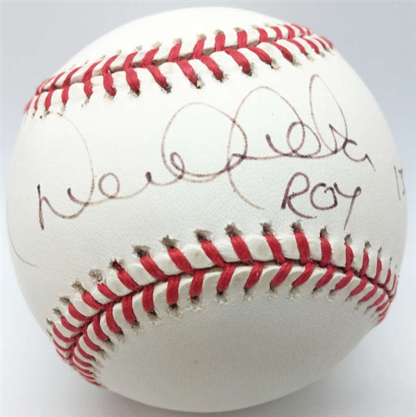 Derek Jeter Near-Mint Vintage Signed OAL Baseball w/ "ROY" Inscription (PSA/DNA)