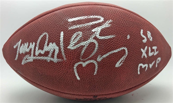 Super Bowl XLI: Payton Manning, Tony Dungee & Joseph Addai Signed Official NFL Football (PSA/DNA)
