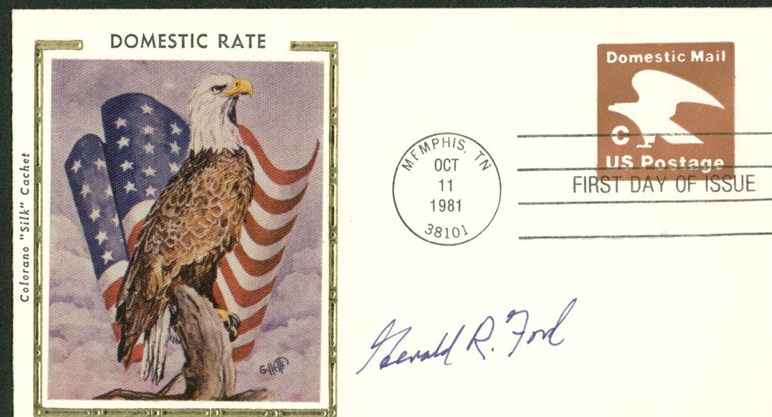 President Gerald Ford Signed 1981 First Day Cover (Beckett/BAS Guaranteed)