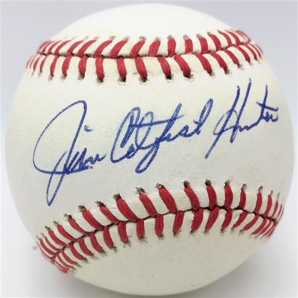 Jim Catfish Hunter Near-Mint Signed OAL Baseball (Beckett/BAS Guaranteed)