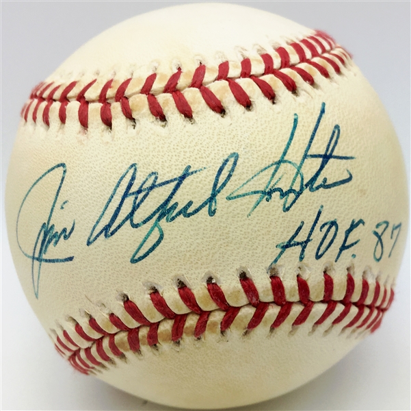Jim Catfish Hunter Signed OAL Baseball w/ "HOF 87" Inscription (Beckett/BAS Guaranteed)