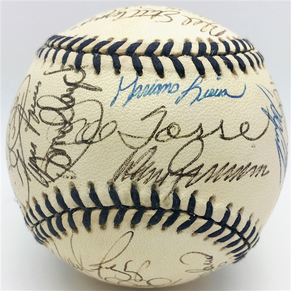 1996 WS Champion NY Yankees ULTRA-RARE Team Signed Mickey Mantle Commemorative OAL Baseball (Beckett/BAS Guaranteed)