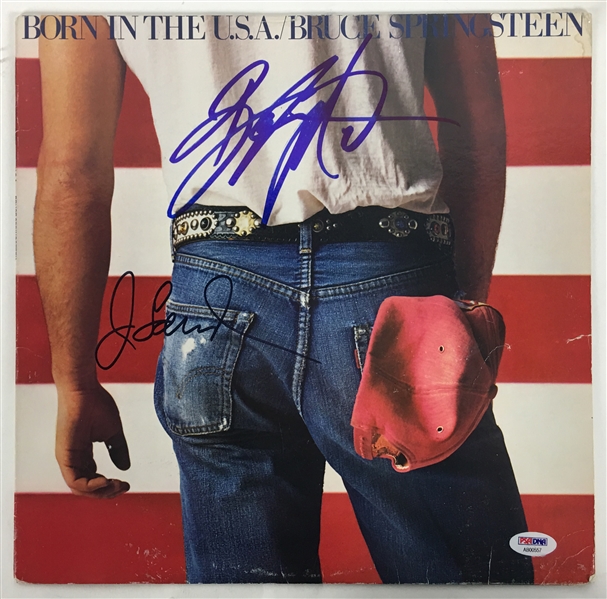 Bruce Springsteen & Jon Landau Signed "Born In The USA" Album (PSA/DNA)