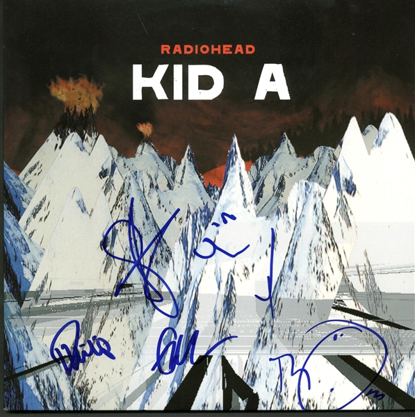 Radiohead Group Signed "Kid A" Album Cover w/ 5 Signatures! (Beckett/BAS Guaranteed)