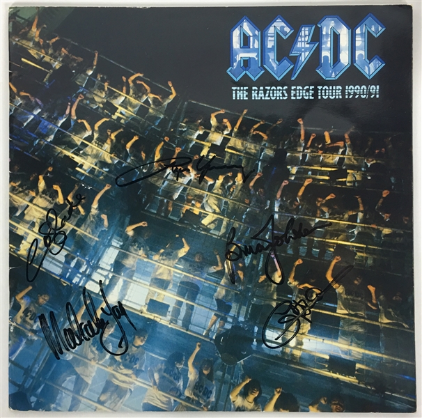 AC/DC Group Signed "The Razors Edge" 12" Tour Program (Beckett/BAS Guaranteed)