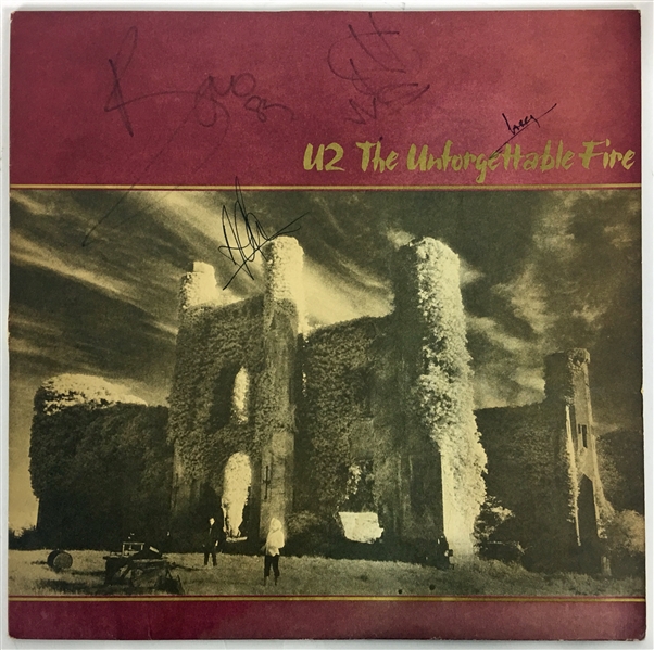 U2: Ultra-Rare Group Signed "The Unforgettable Fire" Album w/ All Four Members! (Beckett/BAS Guaranteed)