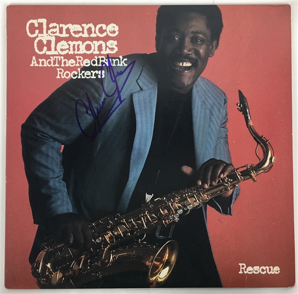 Clarence Clemons Signed "Rescue" Album (Beckett/BAS Guaranteed)