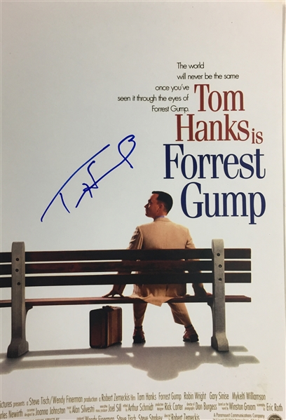 Tom Hanks Signed 11" x 17" Forrest Gump Mock Poster (Beckett/BAS Guaranteed)