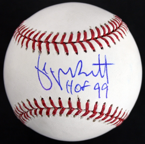 George Brett Signed OML Baseball (BAS/Beckett)