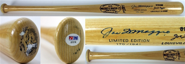 Joe DiMaggio Near-Mint Signed Ltd. Ed. (170/1941) H&B Pro Model Baseball Bat (PSA/DNA)