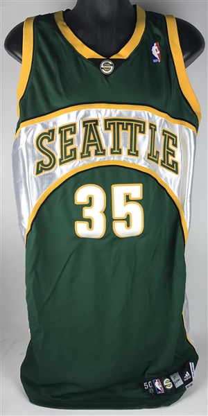 2007-08 Kevin Durant Game Worn Seattle Supersonics Jersey from Rookie Season (Grey Flannel)