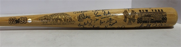 1998 Yankees Team Signed Limited Edition Baseball Bat w/ Jeter & Others (PSA/DNA)