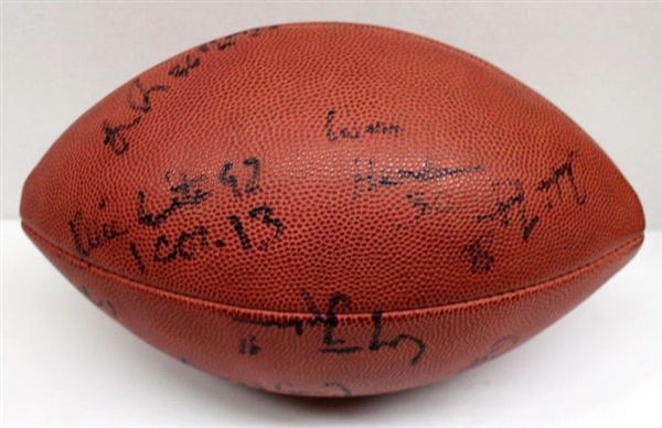 1996/97 Super Bowl Champs Green Bay Packers Team-Signed Football w/ White & Favre! (JSA)