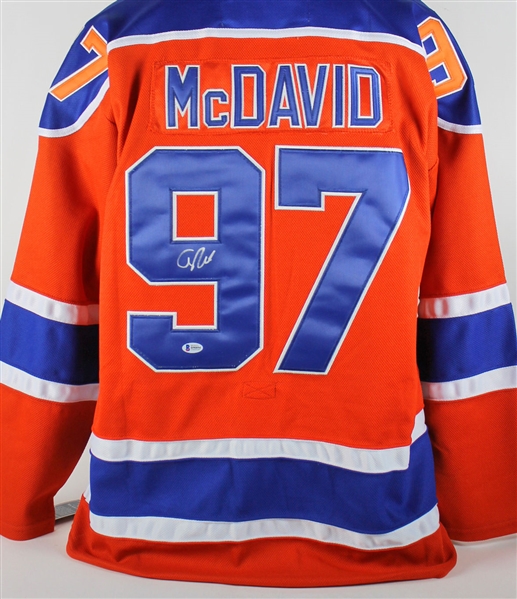 Connor McDavid Signed Edmonton Oilers Jersey (BAS/Beckett)