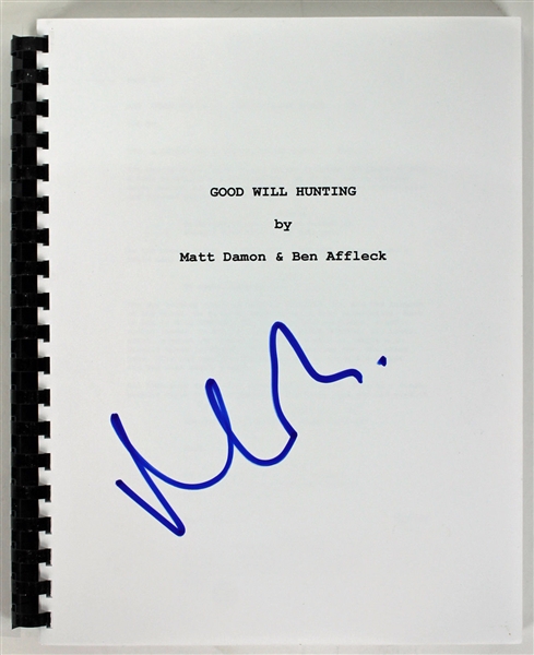 Matt Damon Signed "Good Will Hunting" Movie Script (PSA/DNA)