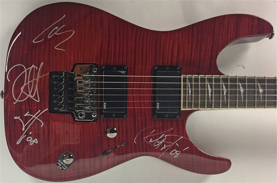 Metallica Exceptional Group Signed ESP Guitar w/ All Four Members On-The-Body! (Beckett/BAS Guaranteed)