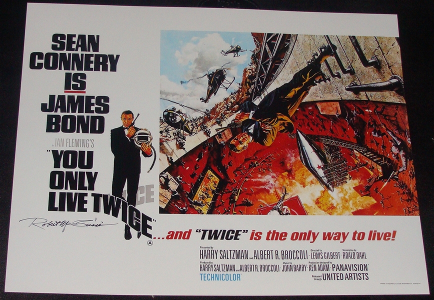 James Bond: Robert McGinnis Rare Signed 12" x 18" Poster for "You Only Live Twice" (BAS/Beckett Guaranteed)