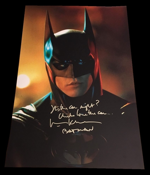 Val Kilmer Signed & Inscribed HUGE 20" x 30" "Batman" Photo (BAS/Beckett Guaranteed)